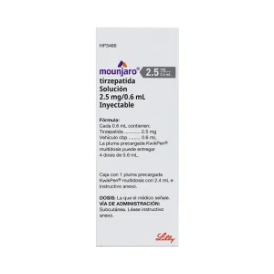 Mounjaro 2.5 mg/ 0.6mL | Tirzepatida | Solución inyectable | Laboratorio Eli lilly